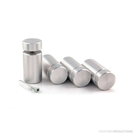 Gyford Décor Round Standoffs, Aluminum Clear Anodized SOK-3-2